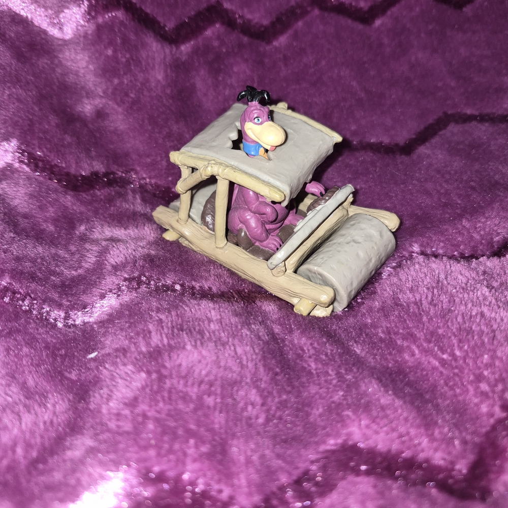 Vintage 1990's Flintstones PVC Dino Car Toy Dakin